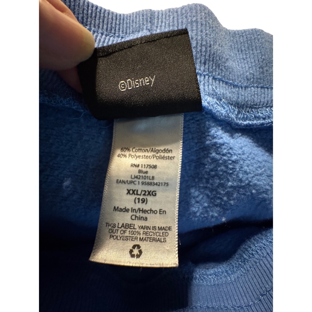 Disney Stitch Blue Sweatpants Joggers Pants XXL 2XL Recycled Polyester - Picture 4 of 4